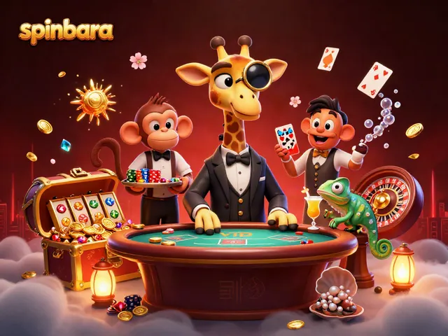 Experience the thrill of winning at Spinbara Casino with a vibrant 3D illustration showing high-roller excitement!