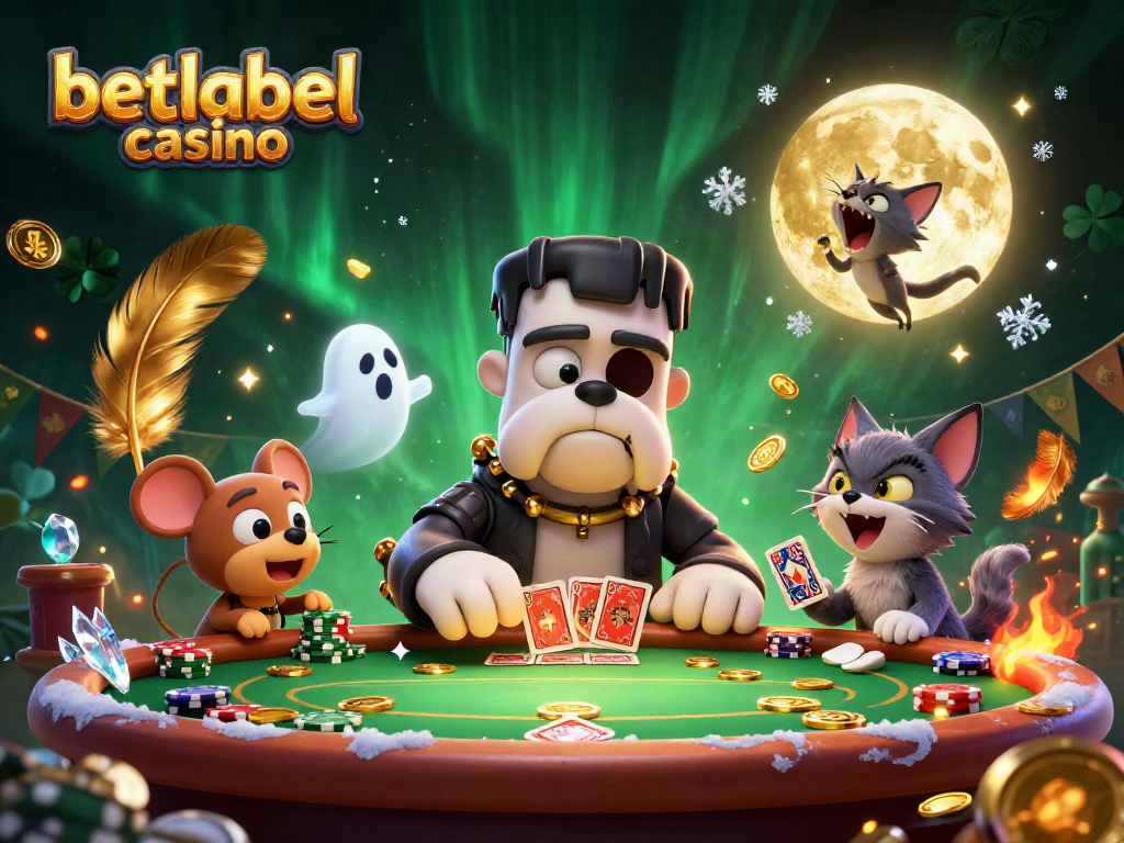 Experience thrilling games at betlabel casino with a lively poker atmosphere and unique characters.